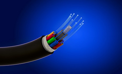 藍(lán)色科技光纖 連接未來世界的信息光纜